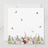 Moderne roze Florals & Butterflies sparen de Datum (Achterkant)