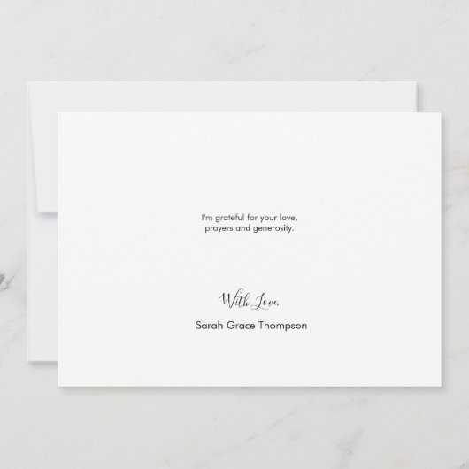 Moderne roze foto 1e Heilige Communie Dank je Bedankkaart (Achterkant)