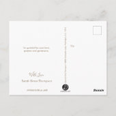 Moderne roze foto 1e Heilige Communie Dank je Briefkaart (Achterkant)