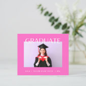 moderne roze foto afstuderen anno (Staand voorkant)