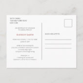 Moderne roze foto-Afstuderen bekendmaking Briefkaart (Achterkant)