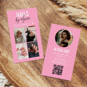 Moderne Roze Foto Collage Instagram IG Visitekaartje