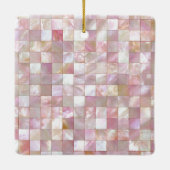 Moderne Roze Foto | Kerst Ornamente Zusters Keramisch Ornament (Achterkant)