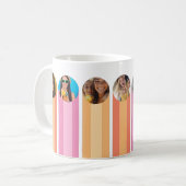 Moderne Roze Foto Koffie Cup Koffiemok (Voorkant links)