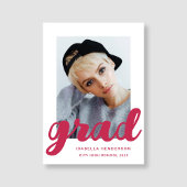 Moderne Roze Foto Script Afstuderen Aankondiging