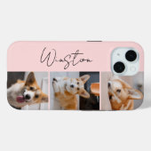 Moderne roze fotocollage Case-Mate iPhone case (Achterkant (horizontaal))