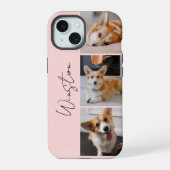 Moderne Roze Fotocollage iPhone 15 Case (Achterkant)