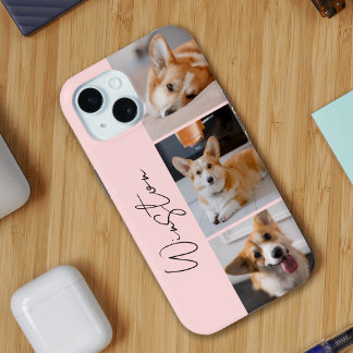 Moderne Roze Fotocollage iPhone 15 Case