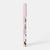 Moderne Roze Fotocollage Monogram iPhone 16 Hoesje (Rechterkant)