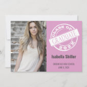 Moderne roze fotograaf Afstudeerder Kaart (Voorkant)