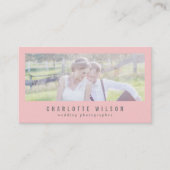Moderne roze fotograaf foto visitekaartje (Voorkant)