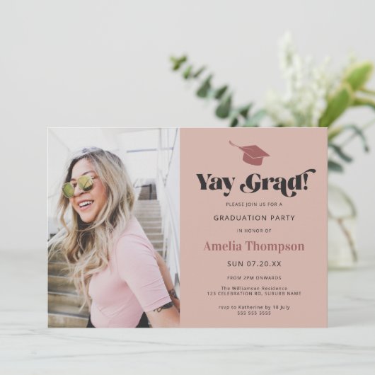 Moderne roze fotograaf kaart (Staand voorkant)