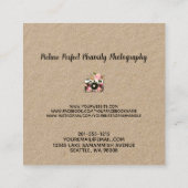 Moderne roze fotograaf Kraft Vierkante Visitekaartje (Achterkant)