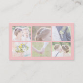 Moderne Roze Fotograaf Meerdere foto Visitekaartje (Voorkant)