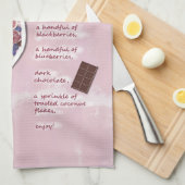 Moderne Roze Fruit Smoothie Recept Food Art Theedoek (Quarter Fold)