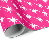 Moderne, roze fuchsia starburst blikseminslag cool cadeaupapier (Rol Hoek)