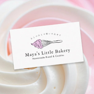 Moderne Roze Gardebakkerij Pastry Chef Visitekaartje