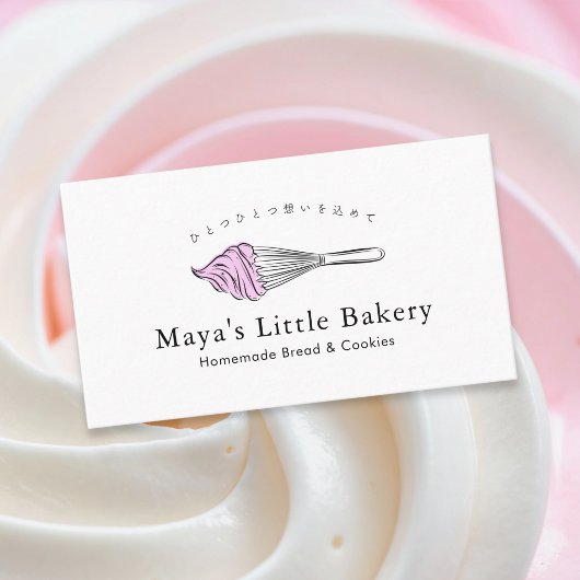 Moderne Roze Gardebakkerij Pastry Chef Visitekaartje