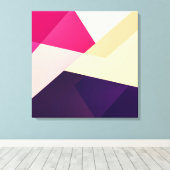 Moderne roze gele geometrische patronen canvas afdruk (Insitu (Houten vloer))