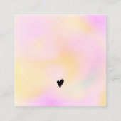 Moderne roze gele gradiëntorde Dank u Vierkante Visitekaartje (Achterkant)