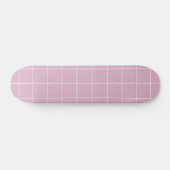 Moderne roze geometrisch eenvoudig persoonlijk skateboard (Horizontaal)