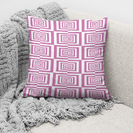 Moderne Roze Geometrisch Patroon Kussen