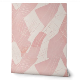 Moderne Roze Geometrische Batik Behang