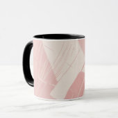 Moderne Roze Geometrische Batik Mok (Voorkant links)