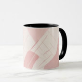 Moderne Roze Geometrische Batik Mok (Voorkant rechts)