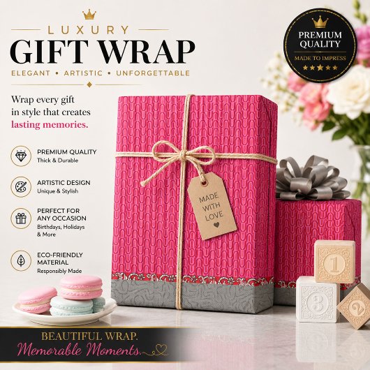 Moderne Roze Geometrische Inpakpapier