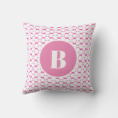 Moderne roze geometrische monogram Baby ursery Kussen (Achterkant)