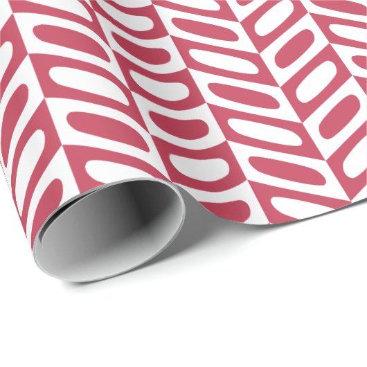 Moderne roze geometrische patroonwikkelpapier cadeaupapier (Rol Hoek)