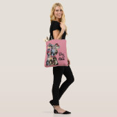 Moderne Roze Gepersonaliseerde Hond Mama Fotocolla Tote Bag (Op model)