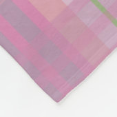 Moderne roze geruite fleece deken (Hoek)