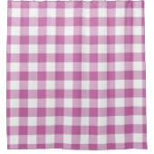 Moderne roze geruite Gingham ruit Douchegordijn (Voorkant)