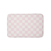 Moderne roze geruite patroon badmat (Voorkant)