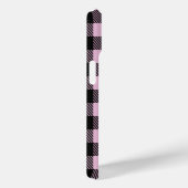 Moderne Roze Geruite Patroon Naam Case-Mate iPhone Case (Achterkant / Rechts)