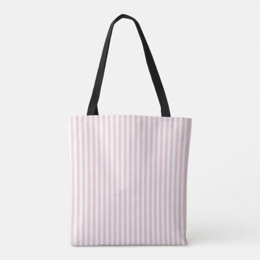 Moderne Roze Gestreepte Aangepaste Groene Bruidsme Tote Bag (Achterkant)