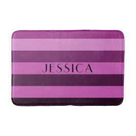 Moderne roze gestreepte patroon badmat