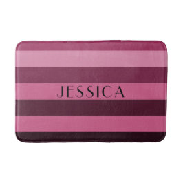 Moderne roze gestreepte patroon badmat
