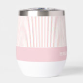 Moderne Roze Gestreepte Trouwjurk (Voorkant)