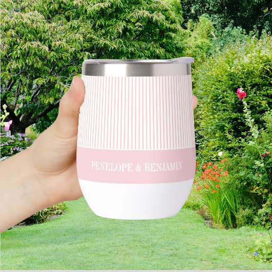Moderne Roze Gestreepte Trouwjurk
