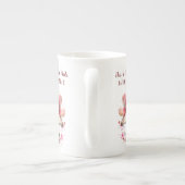 MODERNE ROZE-GEWELDDADIGE BLOEM PORSELEIN KOP (Achterkant)