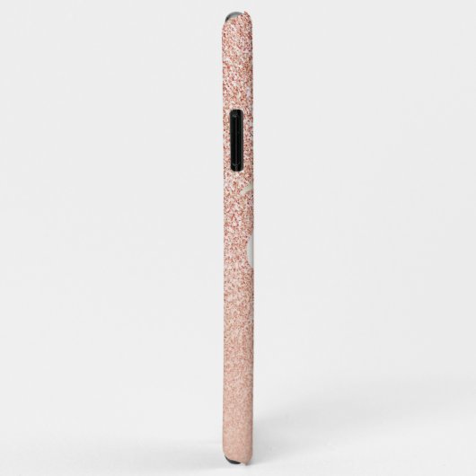 Moderne roze girale monogram gepersonaliseerd magn Case-Mate iPhone case (Achterkant/rechts)