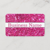 Moderne Roze Glitter Aangepaste Gepersonaliseerde Visitekaartje (Voorkant)