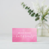 Moderne roze Glitter Appointment Card Visitekaartje (Staand voorkant)