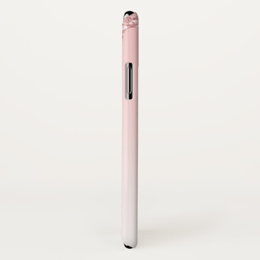 Moderne Roze Glitter Drips & Wimpers Case-Mate iPhone Case (Achterkant / rechts)