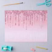 Moderne roze glitter druppelt grafisch in tissuepapier (Craft)