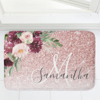 Moderne roze glitter en ventilator met naam