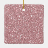 Moderne Roze Glitter Foto | Kerstbal Keramisch Ornament (Achterkant)